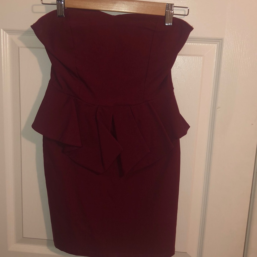 maroon bodycon homecoming dress